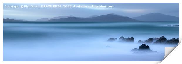 Blue Hour at  Borve - Isle Of Harris & Lewis Print by Phil Durkin DPAGB BPE4
