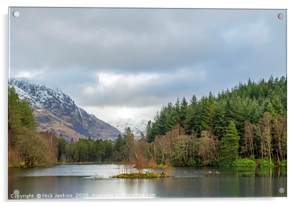 Glencoe Lochan in the Scottish Highlands Glencoe Acrylic by Nick Jenkins