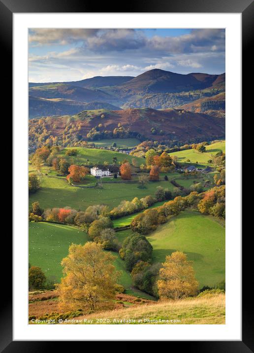 Castell Dinas Brân view Framed Mounted Print by Andrew Ray