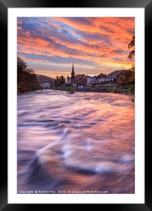 Sunrise over Llangollen Framed Mounted Print by Andrew Ray