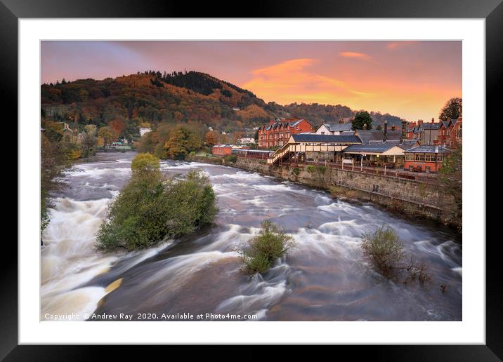 Llangollen at sunrise Framed Mounted Print by Andrew Ray