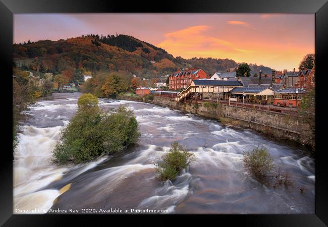 Llangollen at sunrise Framed Print by Andrew Ray