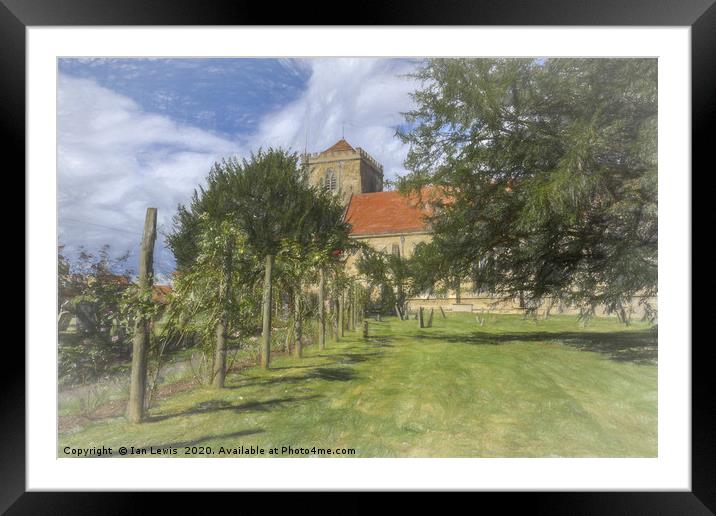 Dorchester Abbey Oxfordshire Art Framed Mounted Print by Ian Lewis