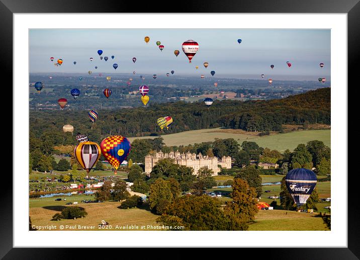 Longleat Balloons  Framed Mounted Print by Paul Brewer