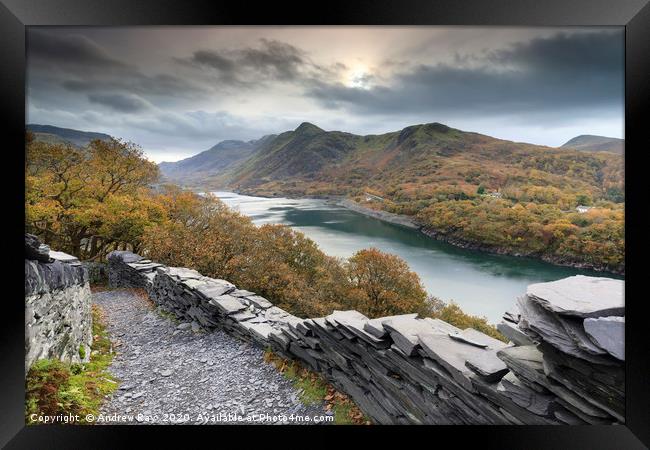 The zigzags (Dinorwic Slate Quarry) Framed Print by Andrew Ray