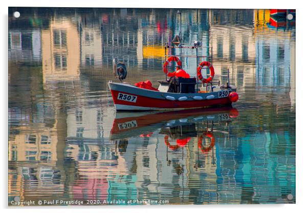 Harbour Reflections Acrylic by Paul F Prestidge