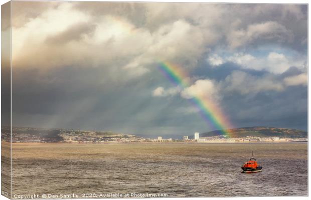 Swansea Lifeboat, Swansea Bay Canvas Print by Dan Santillo