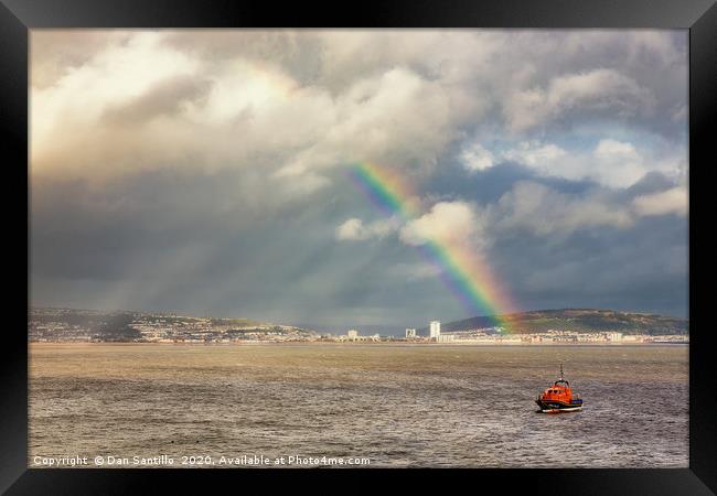 Swansea Lifeboat, Swansea Bay Framed Print by Dan Santillo