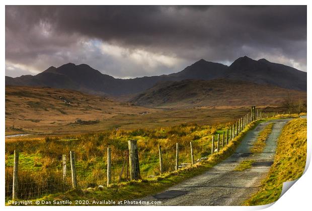 Snowdon Horseshoe, Snowdonia National Park Print by Dan Santillo