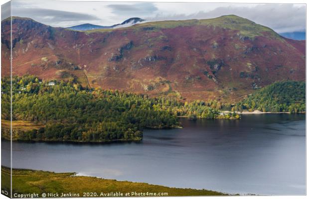 Derwentwater from Surprise View Lake District Canvas Print by Nick Jenkins