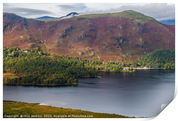 Derwentwater from Surprise View Lake District Print by Nick Jenkins