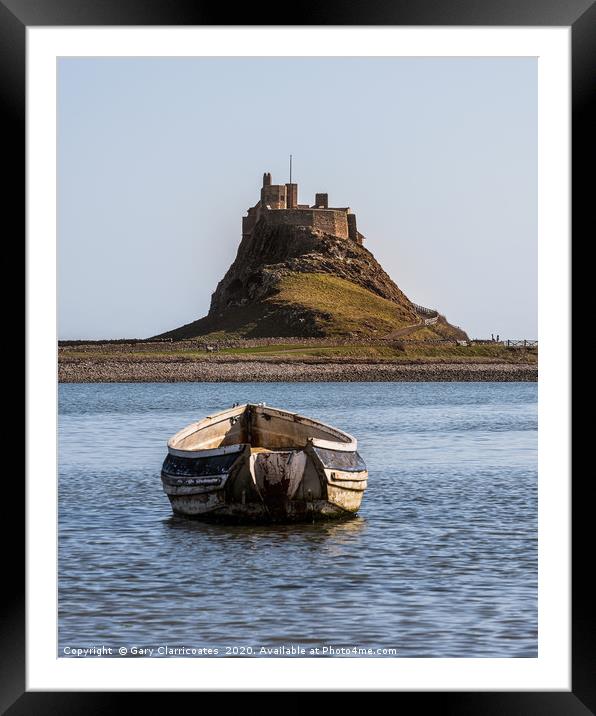 The Boat and Castle Framed Mounted Print by Gary Clarricoates