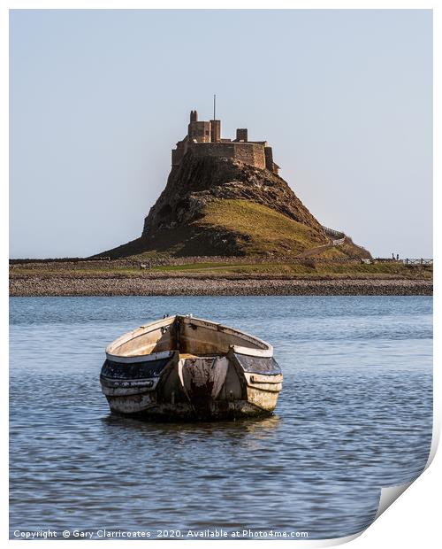 The Boat and Castle Print by Gary Clarricoates
