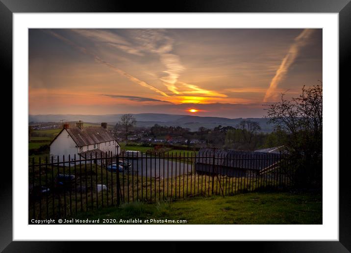 Sunset Llandrindod Hall Framed Mounted Print by Joel Woodward