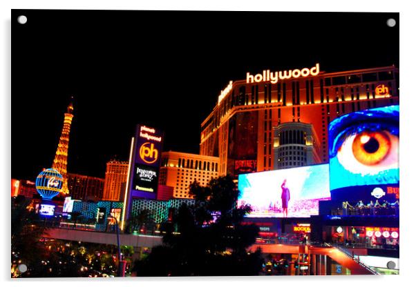 Planet Hollywood Hotel Las Vegas Strip America Acrylic by Andy Evans Photos