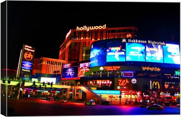 Planet Hollywood Hotel Las Vegas Strip America Canvas Print by Andy Evans Photos