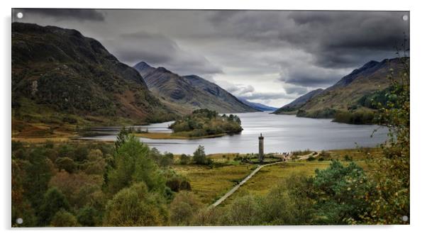 Glenfinnan and Loch Shiel Acrylic by Steven Lennie