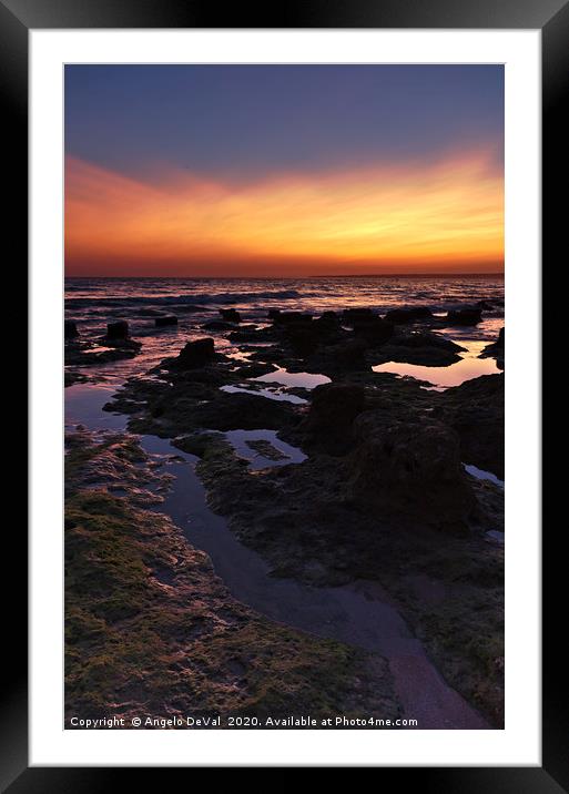 And there comes Twilight in Albufeira 2 Framed Mounted Print by Angelo DeVal