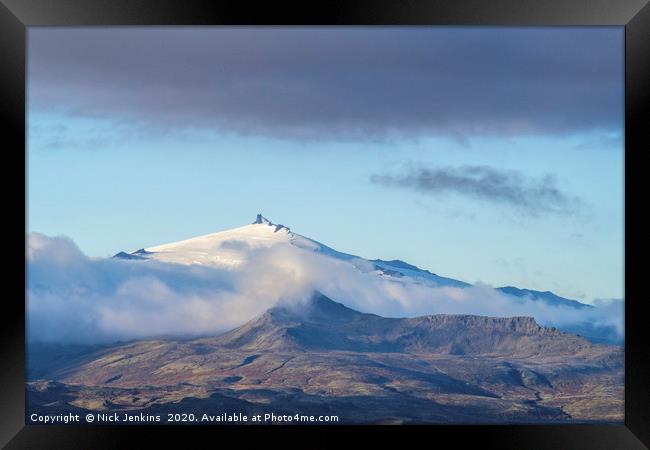 Snaefell Mountain on Snæfellsnes Peninsula Iceland Framed Print by Nick Jenkins