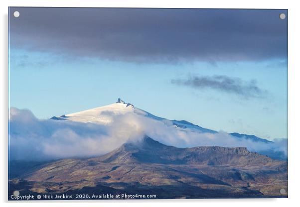 Snaefell Mountain on Snæfellsnes Peninsula Iceland Acrylic by Nick Jenkins