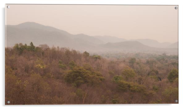 Warm Mountain Haze Chiang Mai Thailand Acrylic by Rowan Edmonds