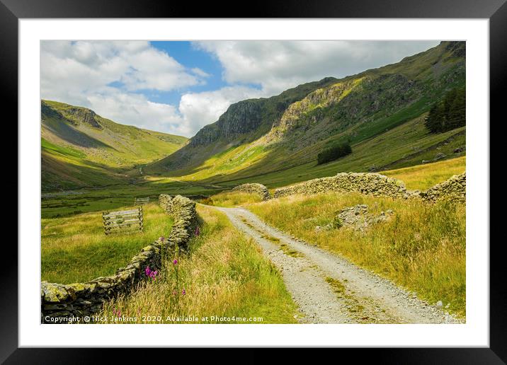 Gatescarth Pass from Longsleddale to Haweswater  Framed Mounted Print by Nick Jenkins