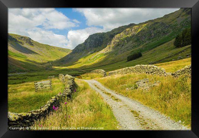 Gatescarth Pass from Longsleddale to Haweswater  Framed Print by Nick Jenkins