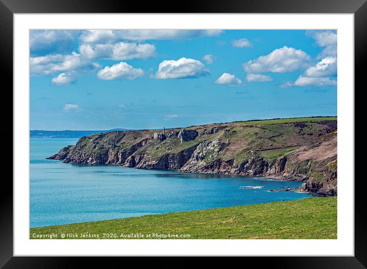 Trewavas Head and Tin Mining Remains Cornwall  Framed Mounted Print by Nick Jenkins