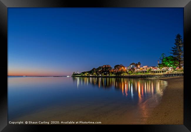 Redcliffe Waterfront Reflections Framed Print by Shaun Carling