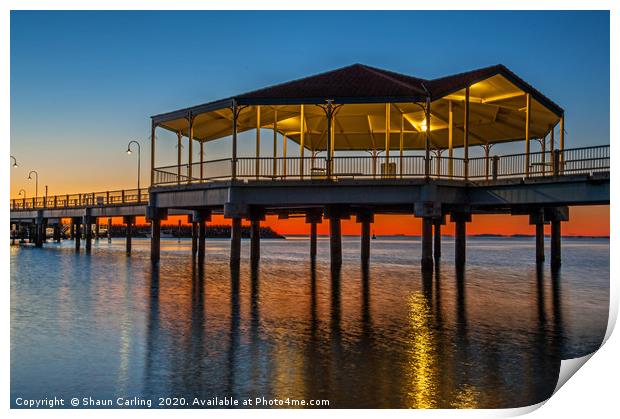 Redcliffe Jetty, Queensland, Australia Print by Shaun Carling