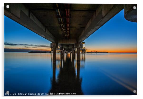 Sunrise At Redcliffe Jetty Acrylic by Shaun Carling