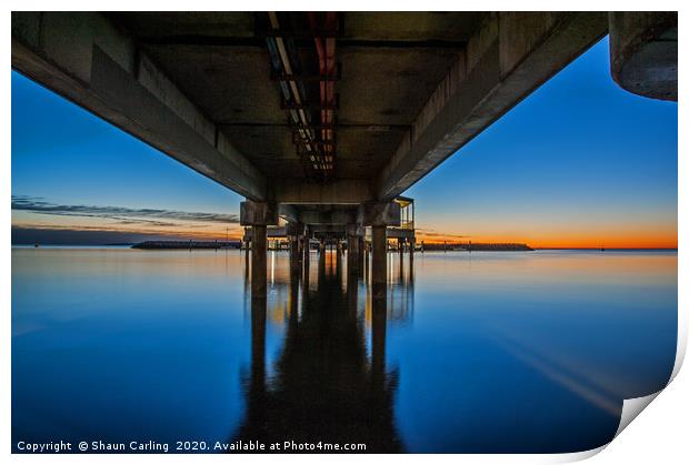 Sunrise At Redcliffe Jetty Print by Shaun Carling