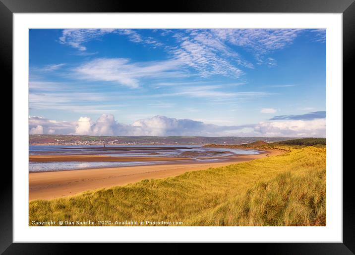Whiteford Sands, Gower Framed Mounted Print by Dan Santillo