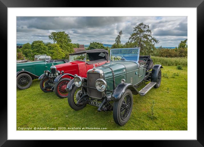 Classic Cars 1930 Framed Mounted Print by Adrian Evans
