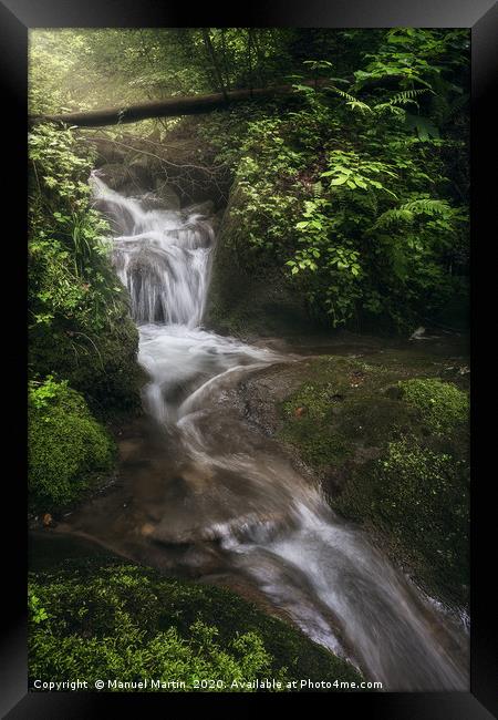 Fairy waterfall Framed Print by Manuel Martin