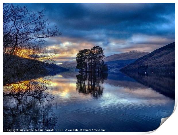 Loch Tay sunset                                Print by yvonne & paul carroll
