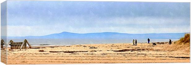 DOWN AT THE BEACH Canvas Print by dale rys (LP)