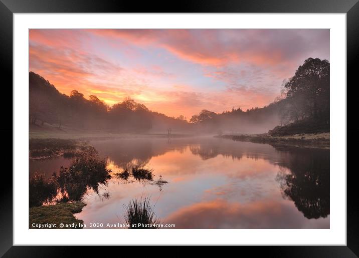 Still Waters Framed Mounted Print by andy lea