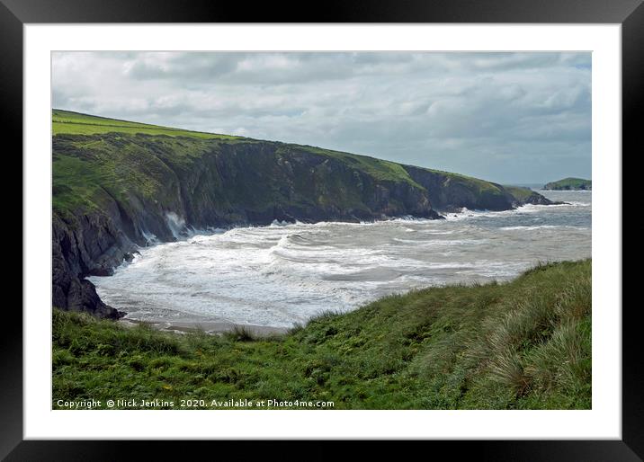 Mwnt Bay on the Ceredigion Coast West Wales Framed Mounted Print by Nick Jenkins