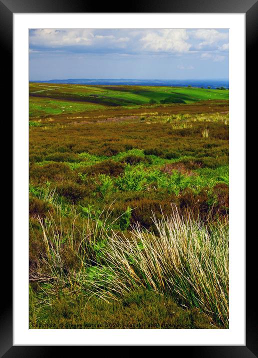 Dallowgill Moor Framed Mounted Print by Steven Watson