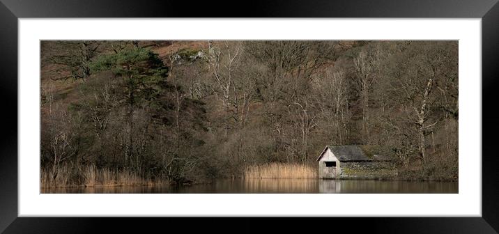 Boathouse at Rydal Water Framed Mounted Print by Ann Goodall