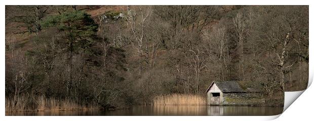 Boathouse at Rydal Water Print by Ann Goodall