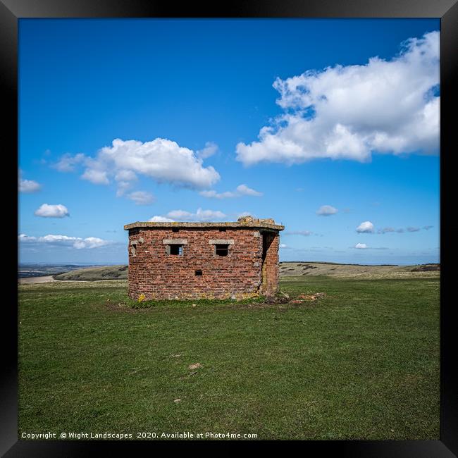 Lookout post Isle Of Wight Framed Print by Wight Landscapes