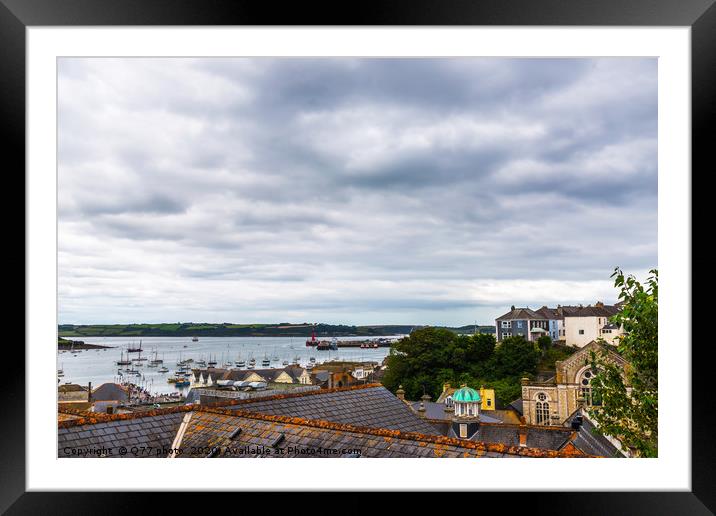 Roofs of buildings covered with sar roof tile, bea Framed Mounted Print by Q77 photo