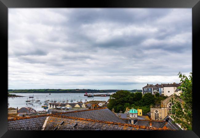 Roofs of buildings covered with sar roof tile, bea Framed Print by Q77 photo