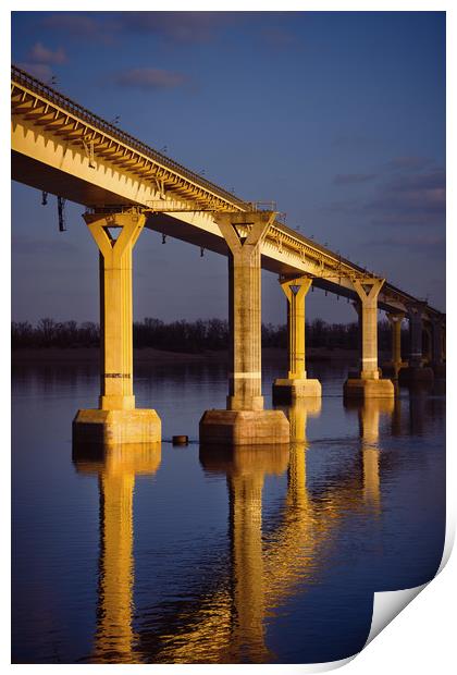 Bridge in Volgograd Print by Svetlana Sewell