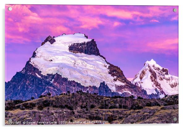 Snowy Andes Mountains, El Chalten Argentina Acrylic by Daniel Ferreira-Leite