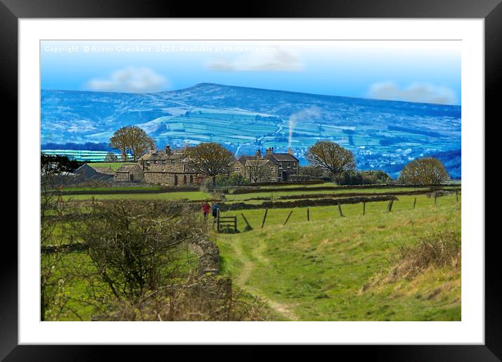 Huddersfield Landscape  Framed Mounted Print by Alison Chambers