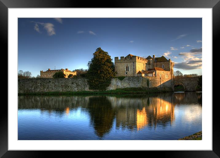 Evening Sun over Leeds Castle Framed Mounted Print by Chris Thaxter