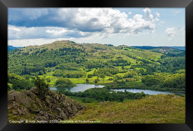 View Across the Rothay Valley Lake District  Framed Print by Nick Jenkins